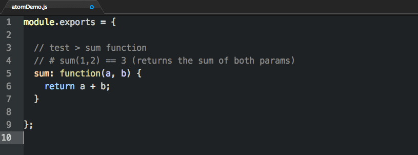 SpeckJS for Atom